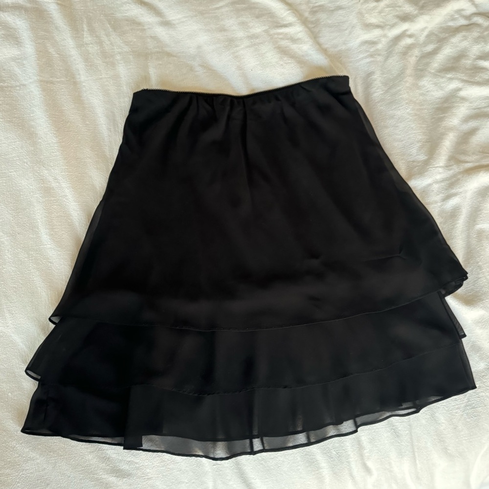 Black midi skirt